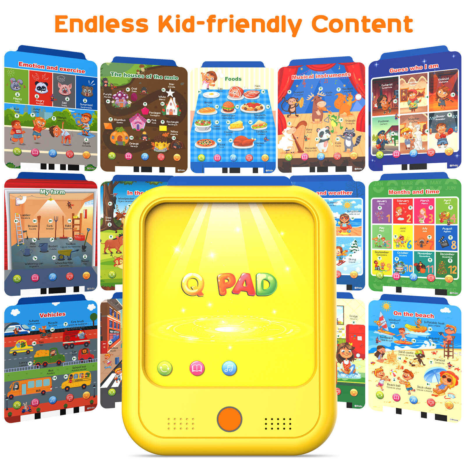 Qiaojoy Kids Learning Tablet Educational Learning Pad 1.0