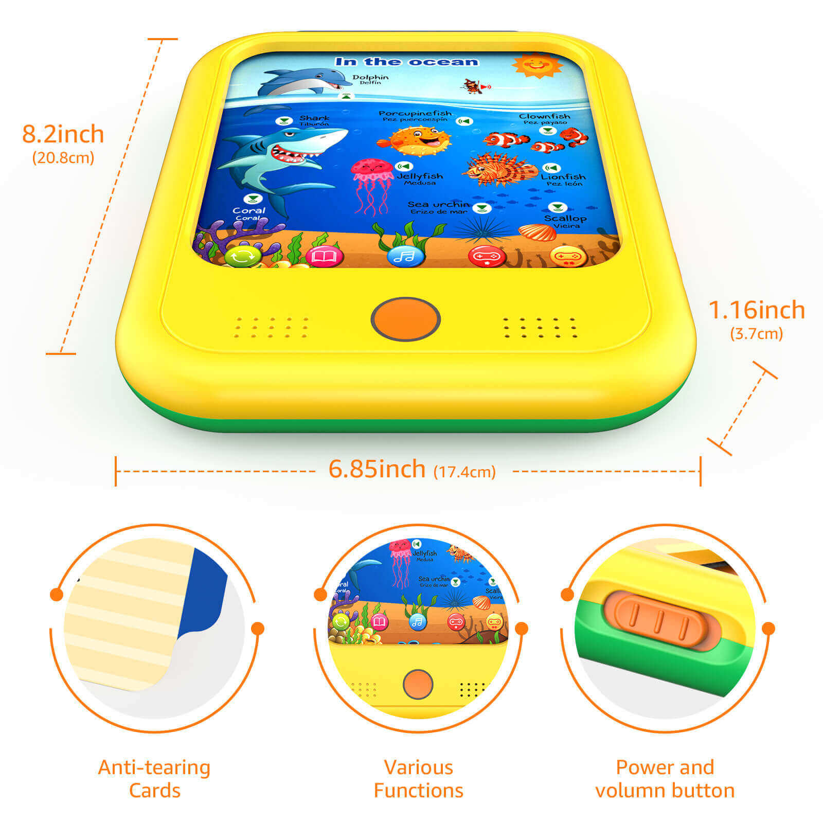 Qiaojoy Kids Learning Tablet Educational Learning Pad 1.0