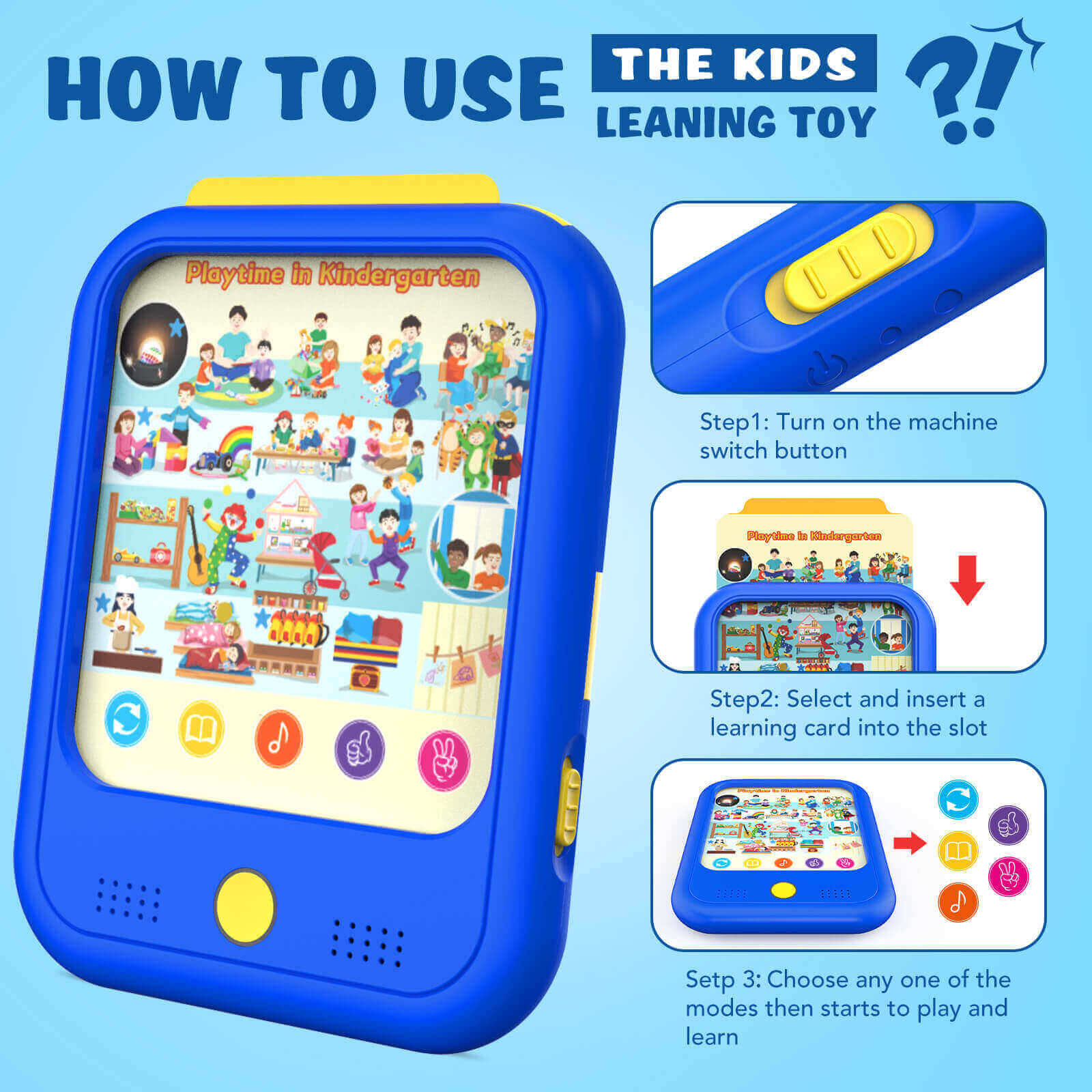 Qiaojoy Kids Learning Tablet Educational Learning Pad